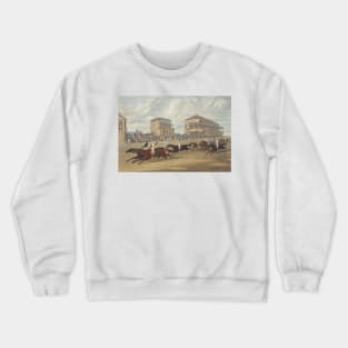 Doncaster Great St Leger, 1839. The Dead Heat Between Charles XII and Euclid by Charles Hunt Crewneck Sweatshirt